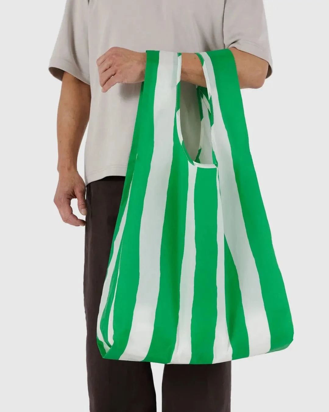 Baggu Fashion Big Baggu | Green Painted Stripe