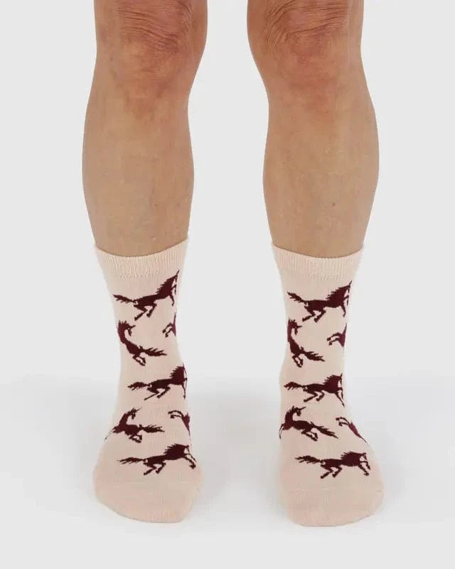 Baggu Fashion Crew Sock | Horses