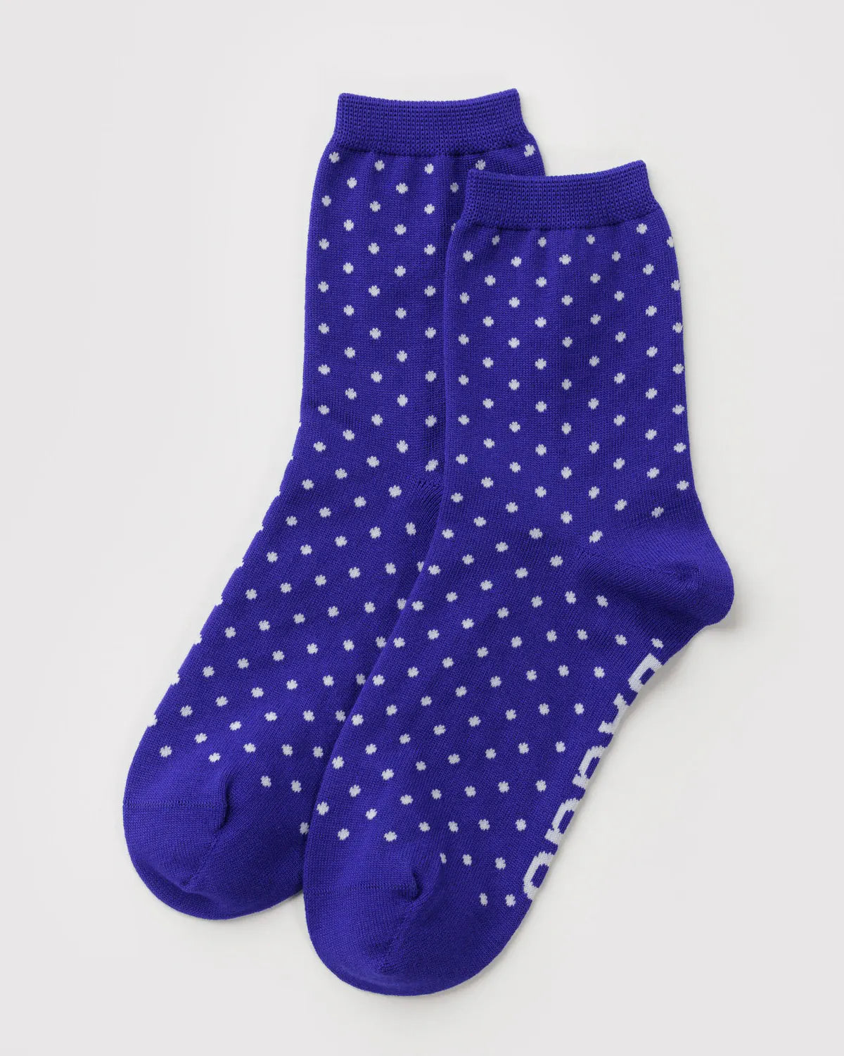 Baggu Fashion Crew Sock | Micro Blue and White Polka Dot