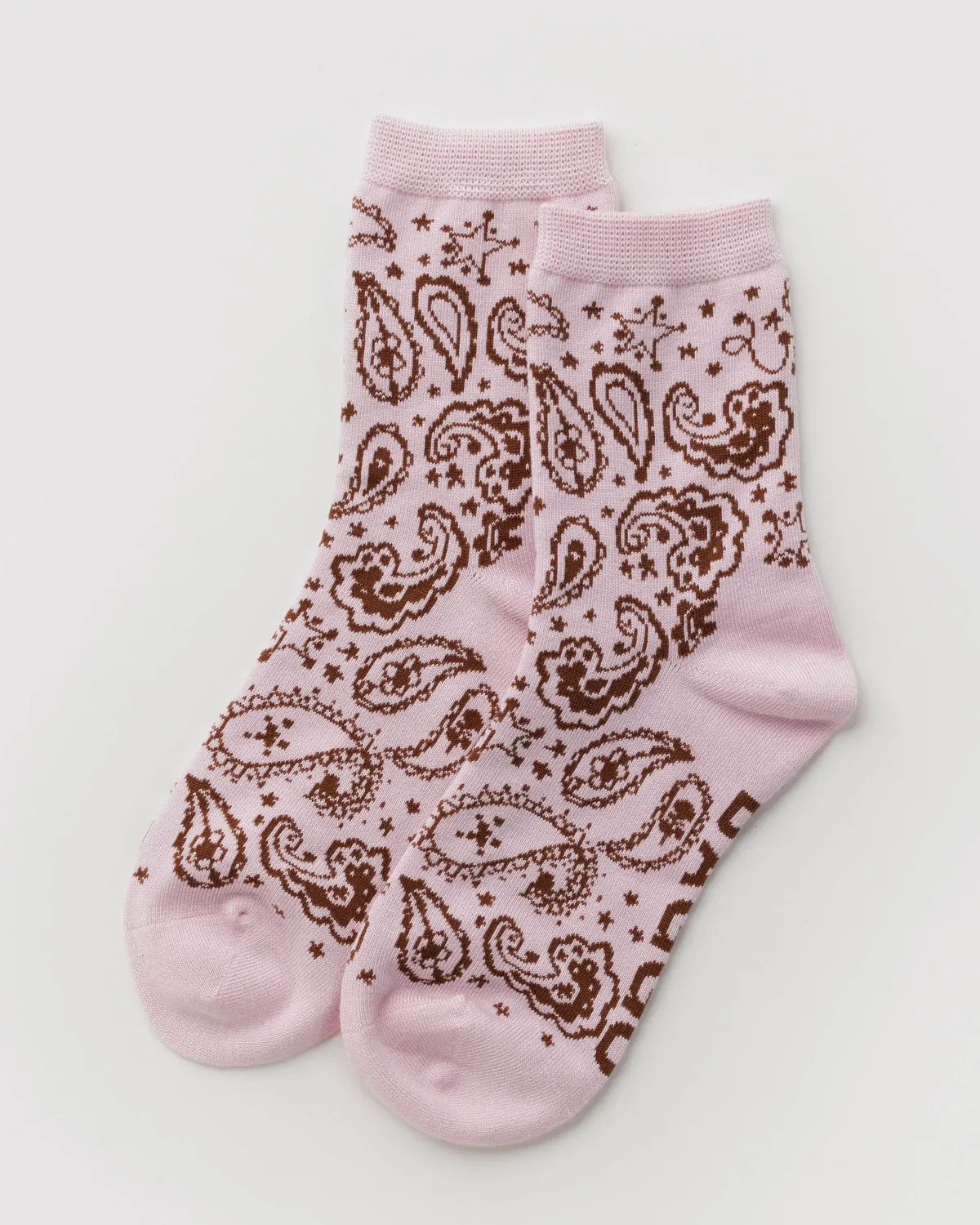 Baggu Fashion Crew Sock | Paisley Pink