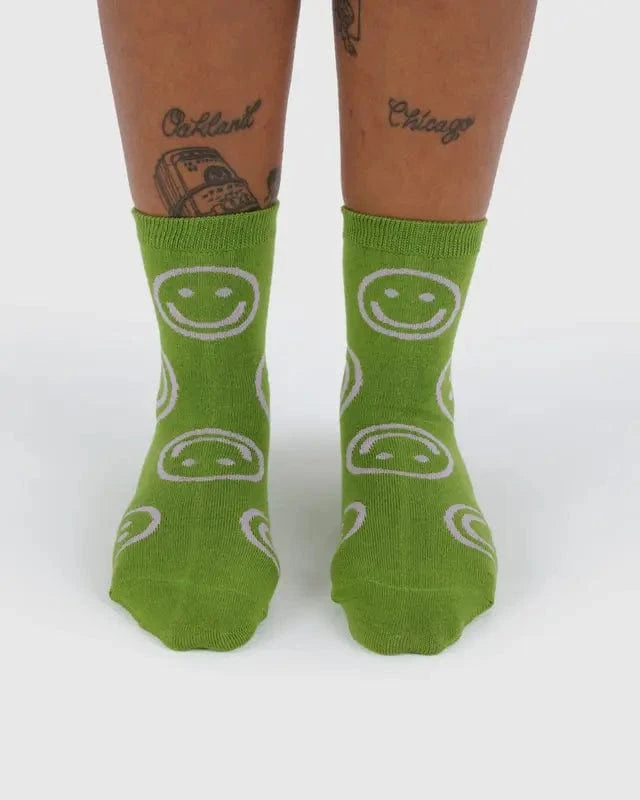 Baggu Fashion Crew Sock | Pear Happy
