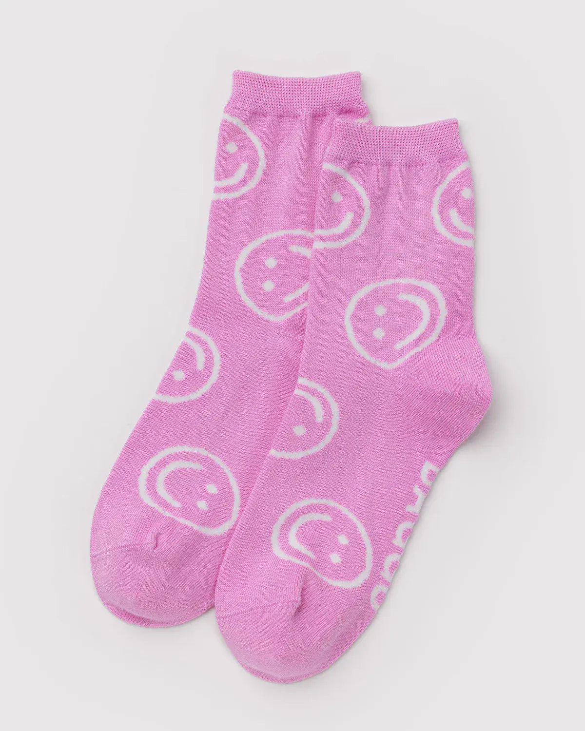 Baggu Fashion Crew Sock | Pink Happy