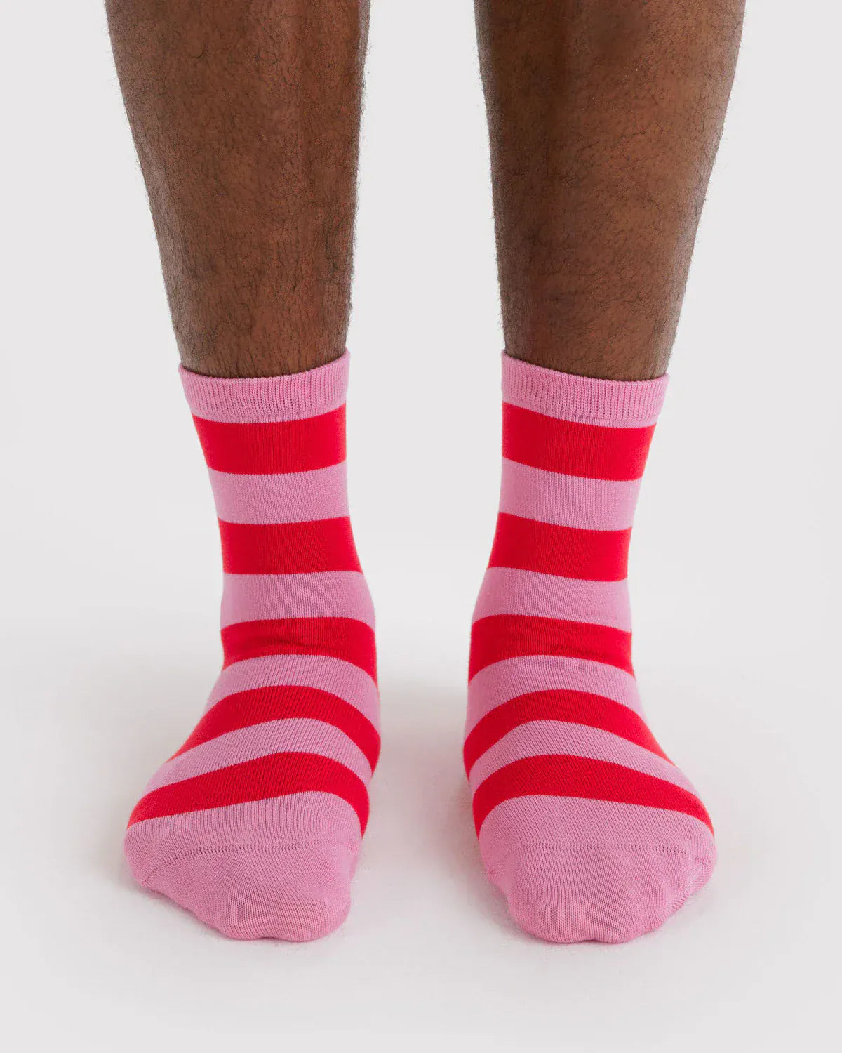 Baggu Fashion Crew Sock | Pink Stripe