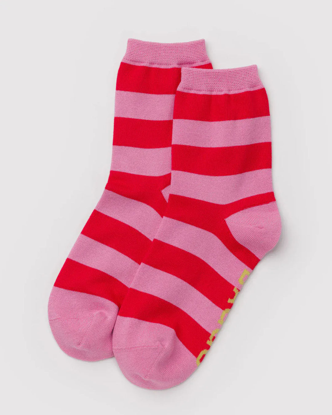 Baggu Fashion Crew Sock | Pink Stripe