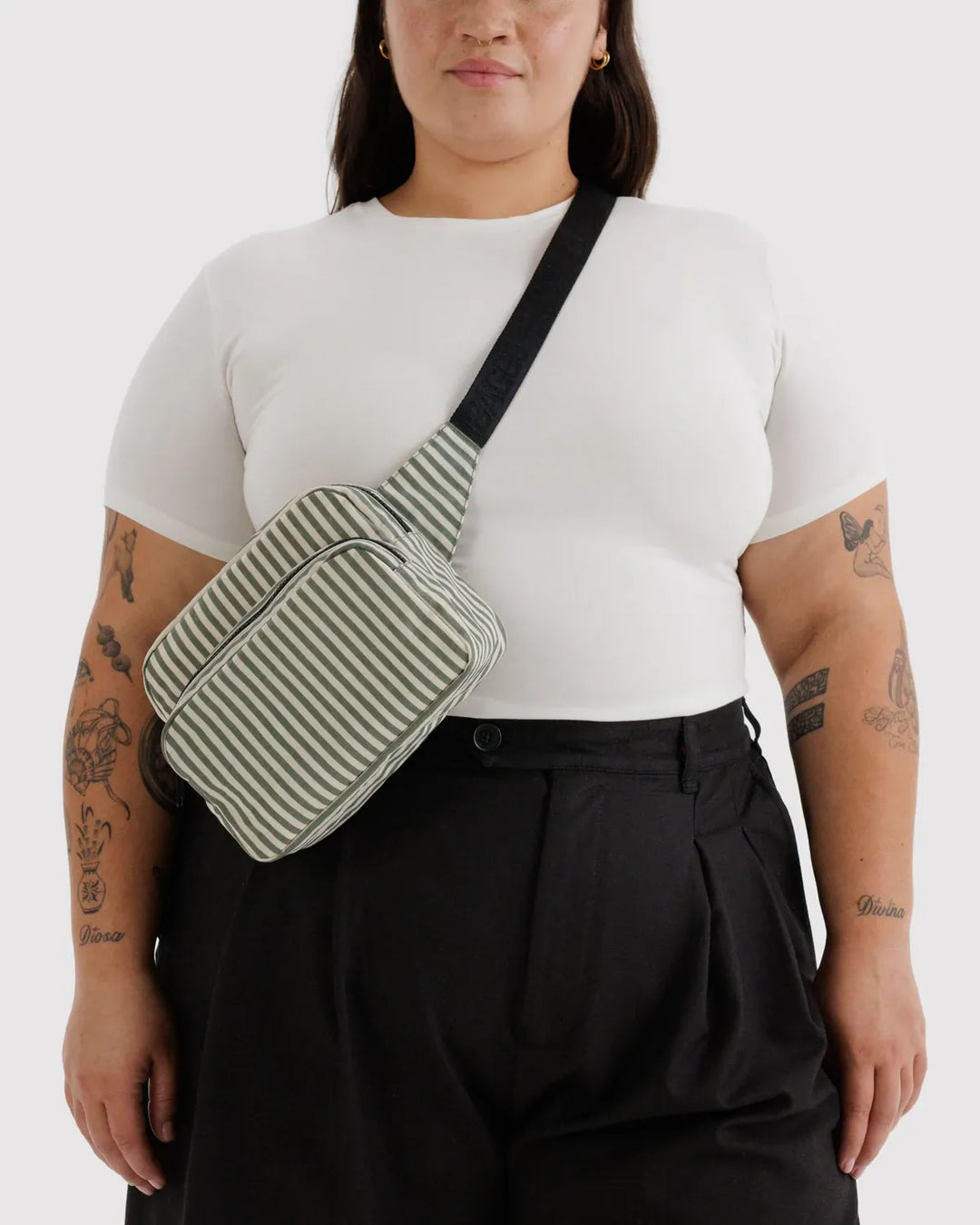 Baggu Fashion Fanny Pack | Sage Stripe