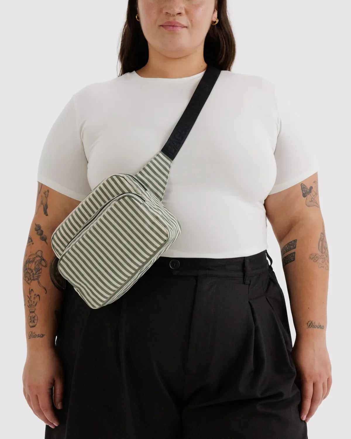 Baggu Fashion Fanny Pack | Sage Stripe