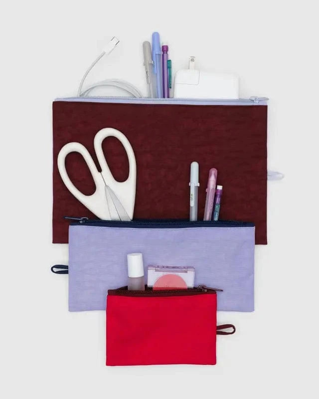 Baggu Fashion Flat Pouch Set | Kaleidoscope Mix