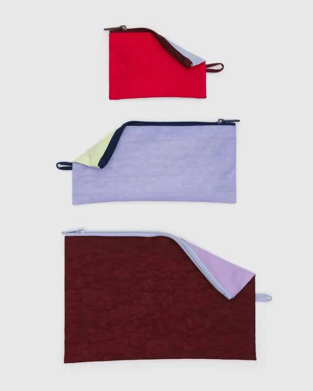Baggu Fashion Flat Pouch Set | Kaleidoscope Mix