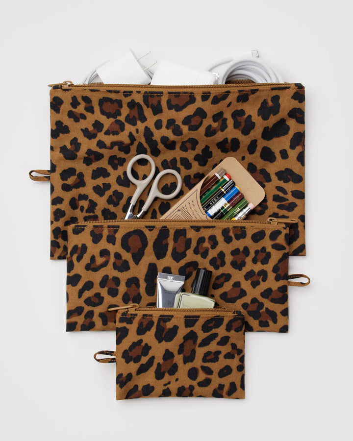 Baggu Fashion Flat Pouch Set | Leopard