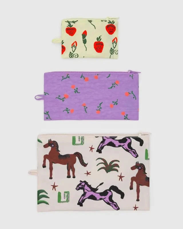 Baggu Fashion Flat Pouch Set | Painted Prairie