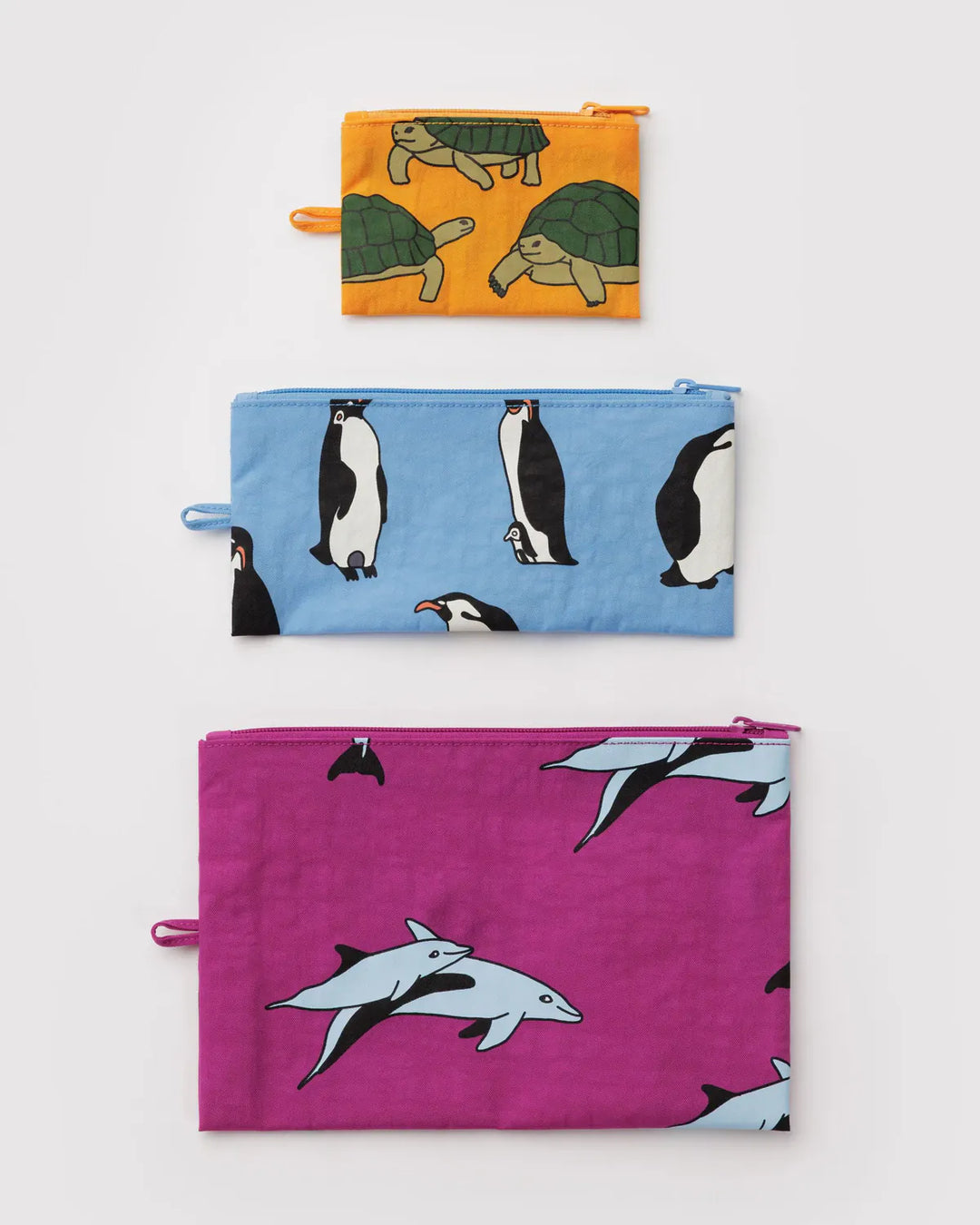 Baggu Fashion Flat Pouch Set | Vacation Animals