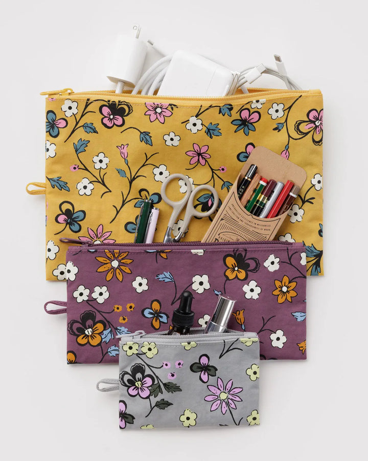 Baggu Fashion Flat Pouch Set | Wildwood Mix