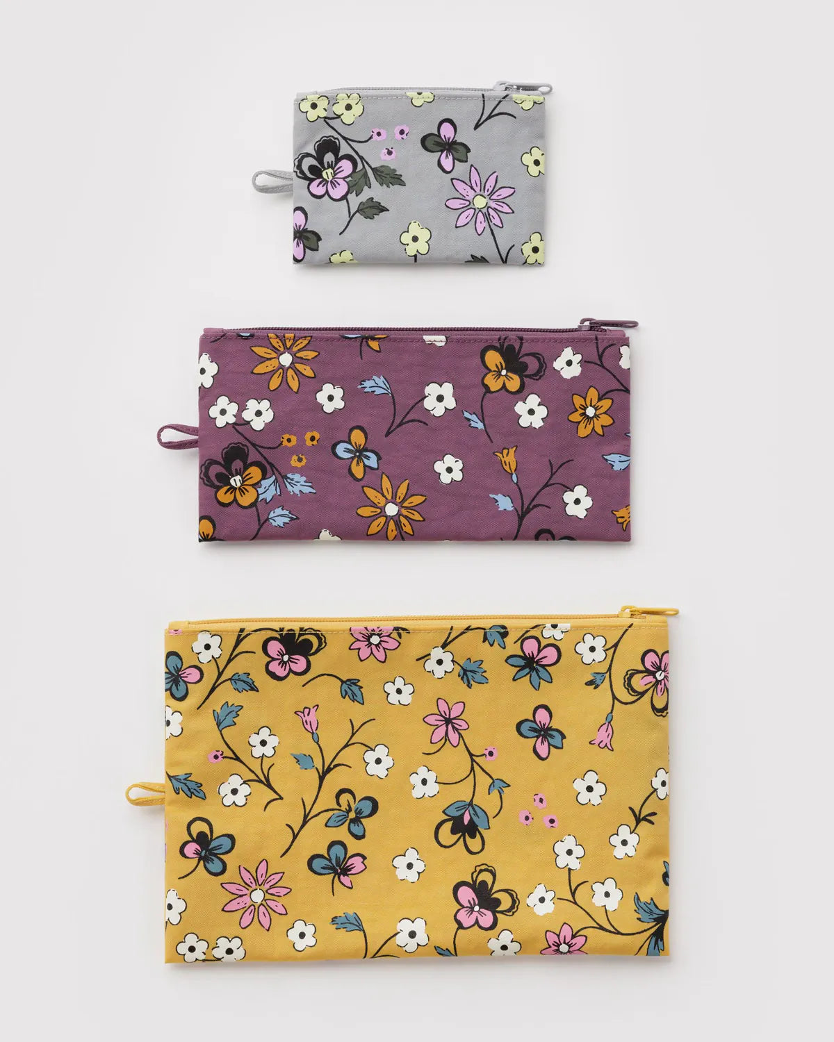 Baggu Fashion Flat Pouch Set | Wildwood Mix