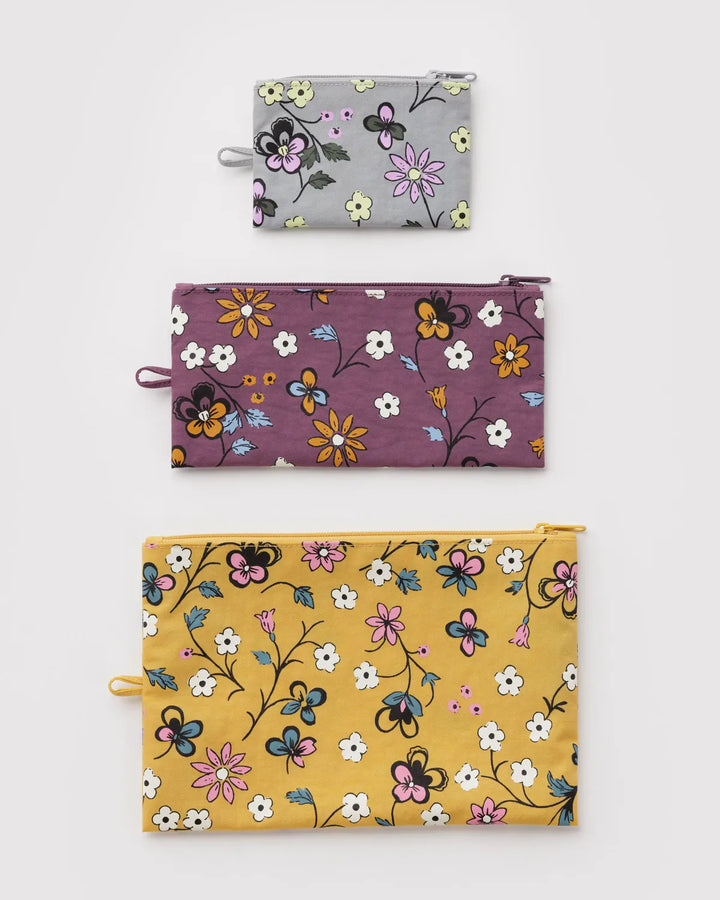 Baggu Fashion Flat Pouch Set | Wildwood Mix