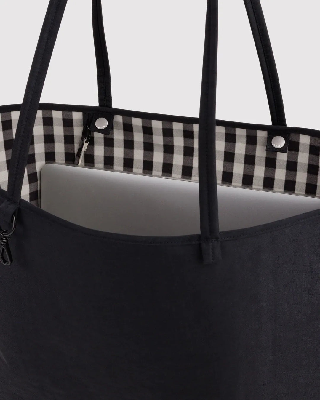 Baggu Fashion Large Nylon Reversible Tote | Black Mix