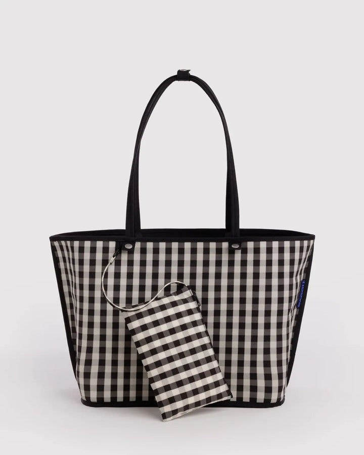 Baggu Fashion Large Nylon Reversible Tote | Black Mix