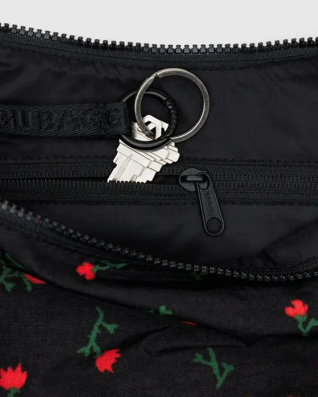 Baggu Fashion Medium Nylon Crescent Bag | Painted Wildflower