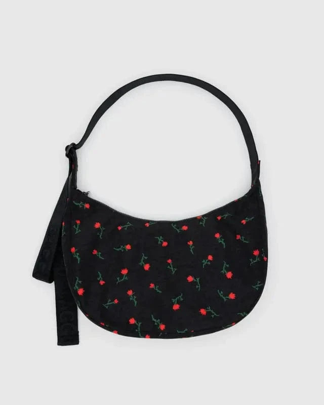 Baggu Fashion Medium Nylon Crescent Bag | Painted Wildflower