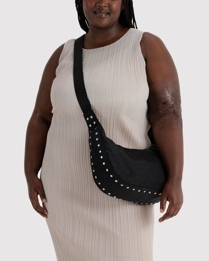 Baggu Fashion Medium Nylon Crescent Bag | Studs