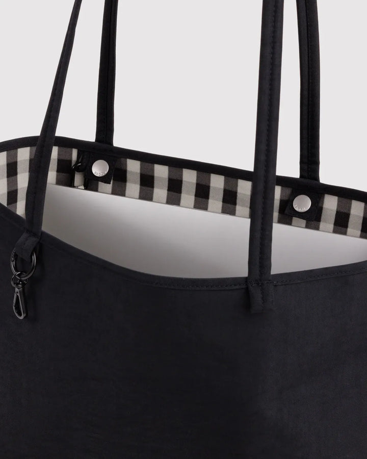 Baggu Fashion Medium Nylon Reversible Tote | Black Mix