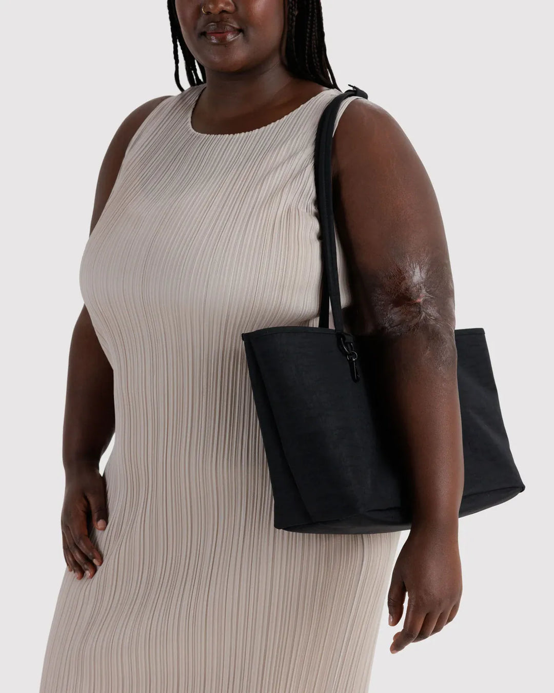 Baggu Fashion Medium Nylon Reversible Tote | Black Mix