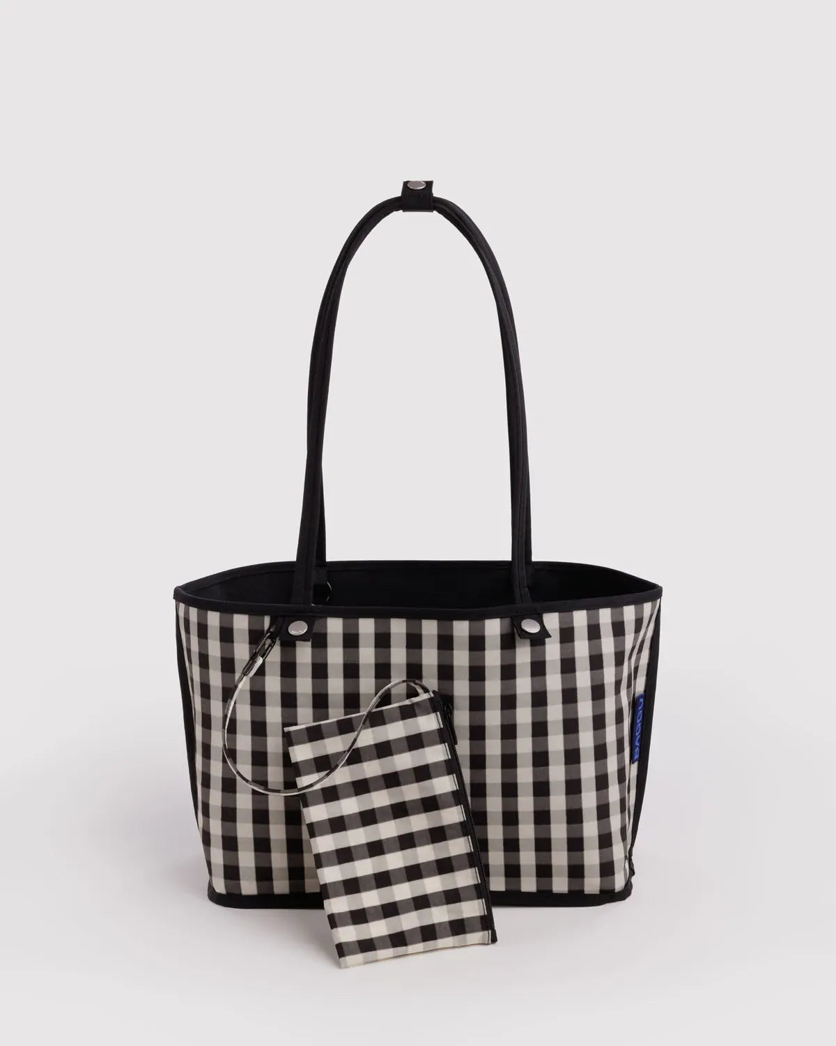 Baggu Fashion Medium Nylon Reversible Tote | Black Mix