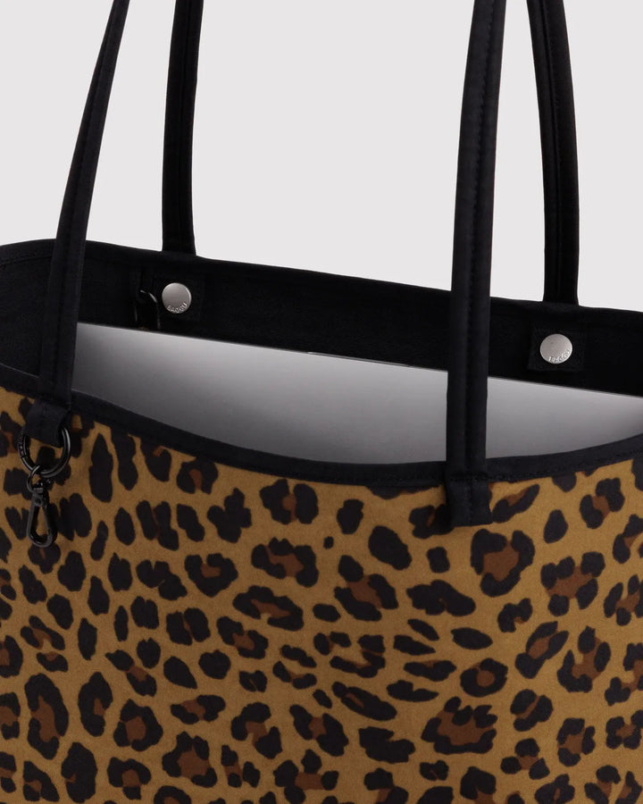 Baggu Fashion Medium Nylon Reversible Tote | Leopard Mix
