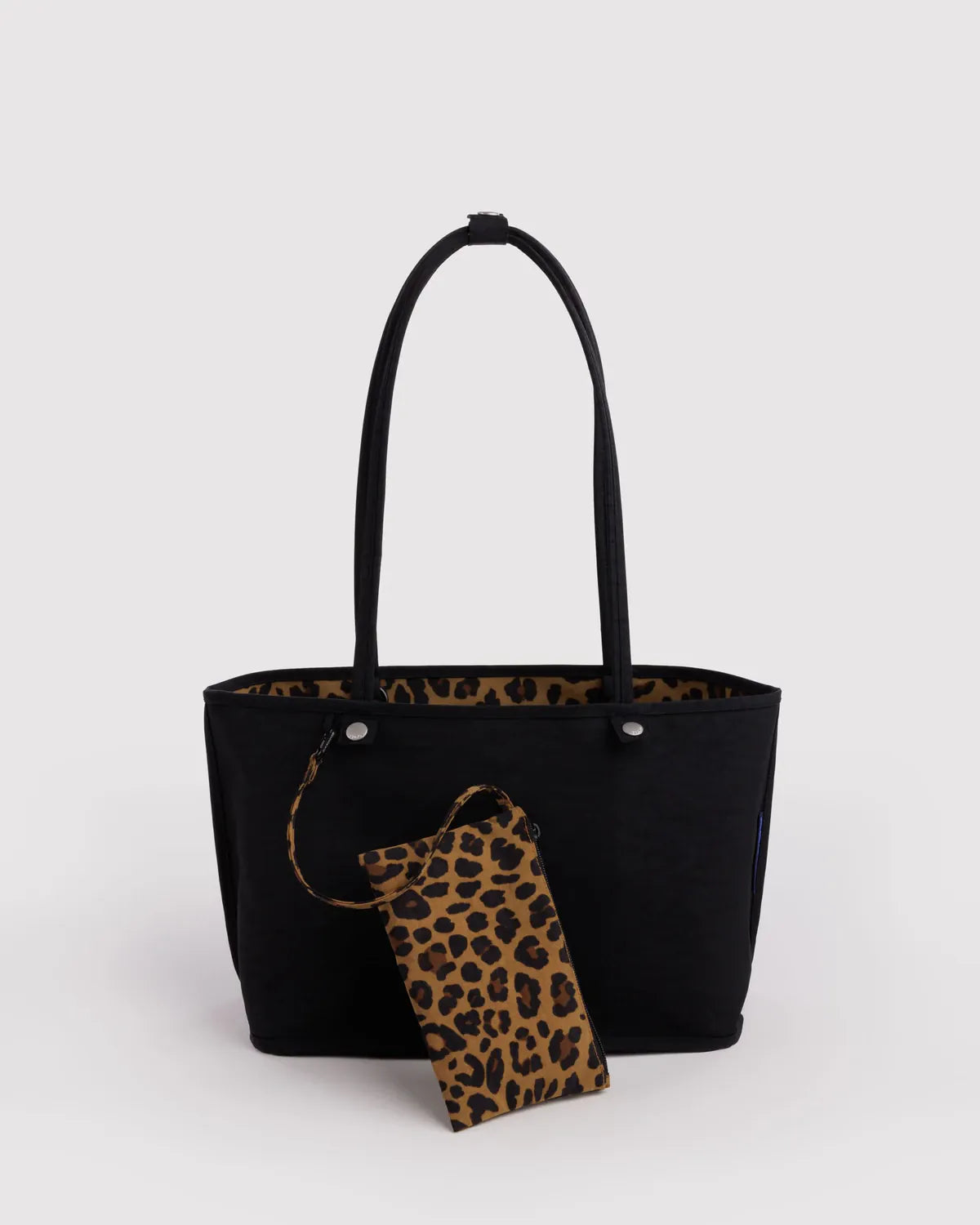 Baggu Fashion Medium Nylon Reversible Tote | Leopard Mix