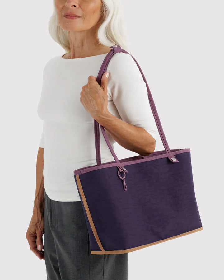 Baggu Fashion Medium Nylon Reversible Tote | Wild Plum Mix