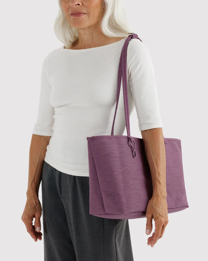 Baggu Fashion Medium Nylon Reversible Tote | Wild Plum Mix