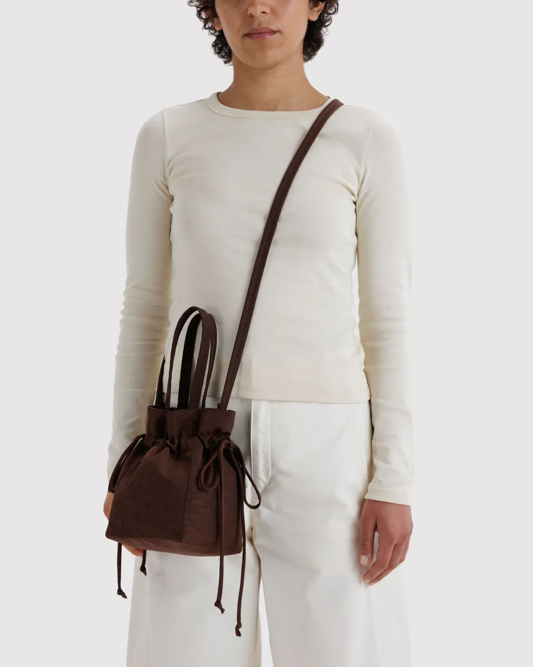 Baggu Fashion Nylon Drawstring Bag | Coffee