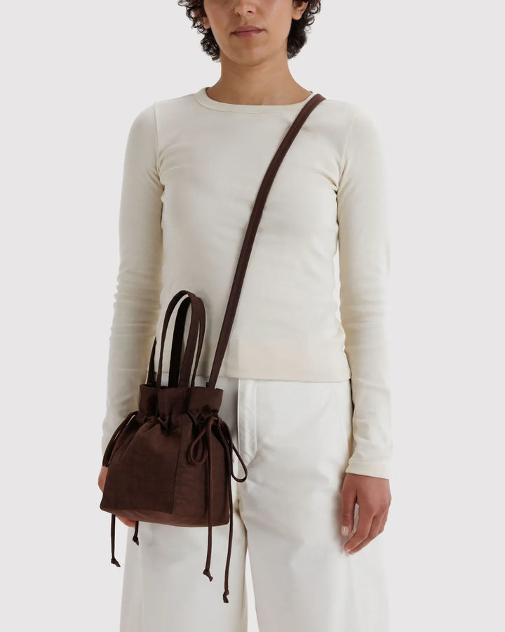 Baggu Fashion Nylon Drawstring Bag | Coffee