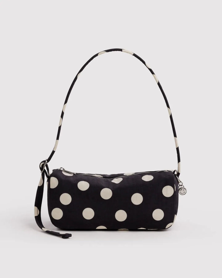 Baggu Fashion Nylon Loaf Bag | Black And Cream Polka Dot