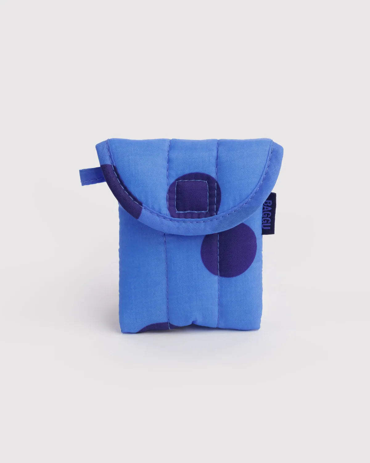 Baggu Fashion Puffy Earbuds Case | Blue Polka Dot