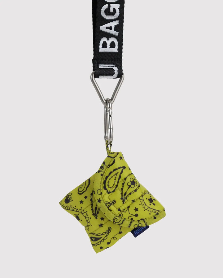 Baggu Fashion Puffy Earbuds Case | Chartreuse Paisley