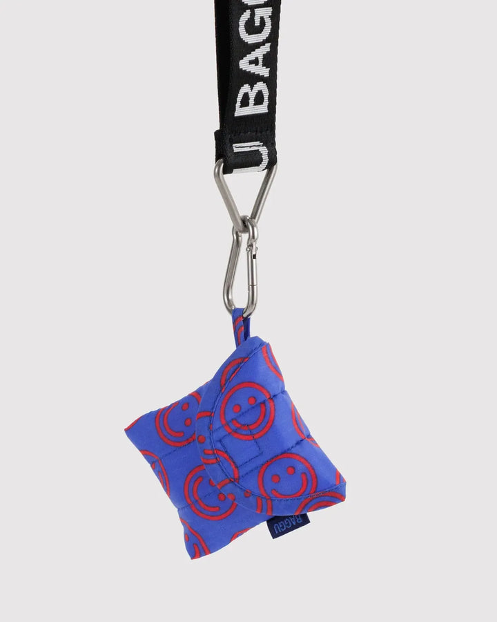 Baggu Fashion Puffy Earbuds Case | Mini Cobalt Happy