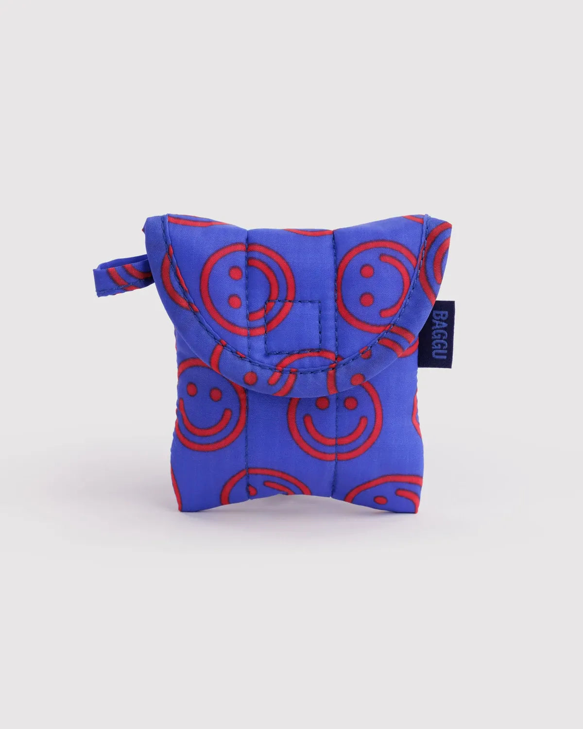 Baggu Fashion Puffy Earbuds Case | Mini Cobalt Happy