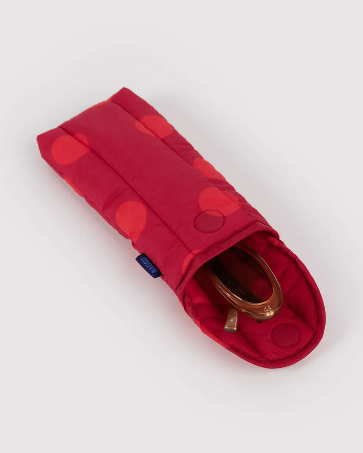 Baggu Fashion Puffy Glasses Sleeve | Red Polka Dot