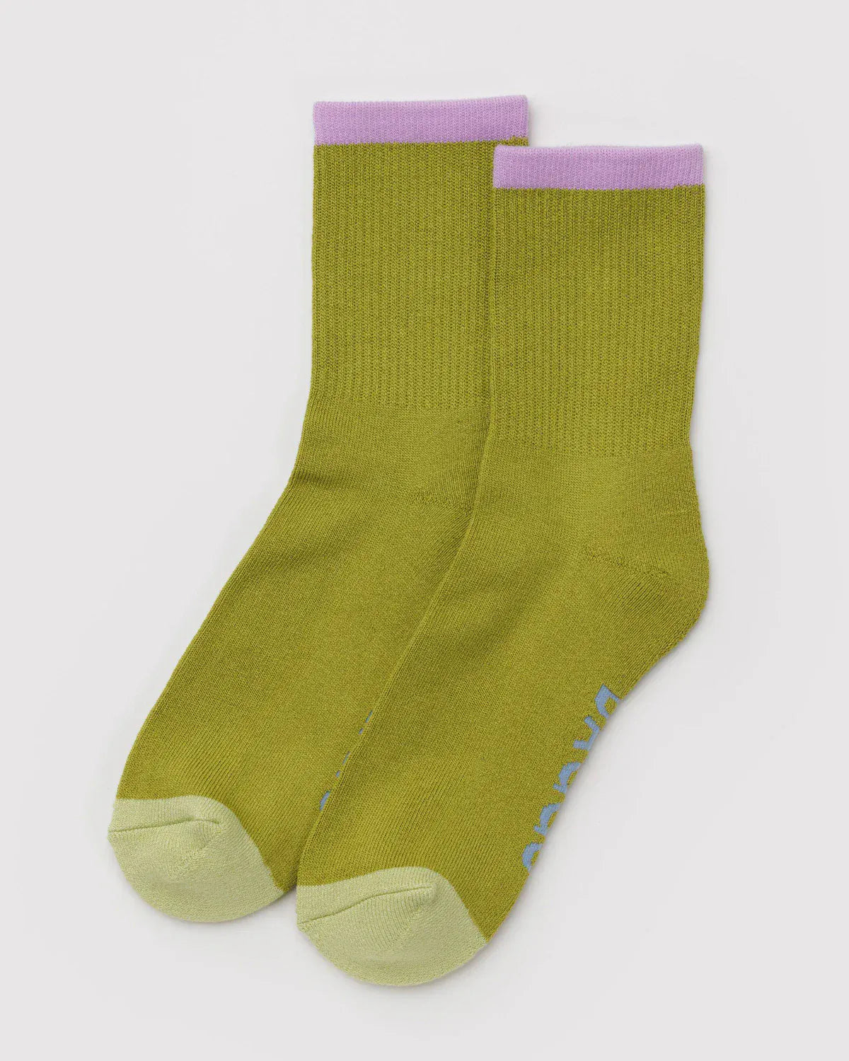 Baggu Fashion Ribbed Sock | Olive Mix