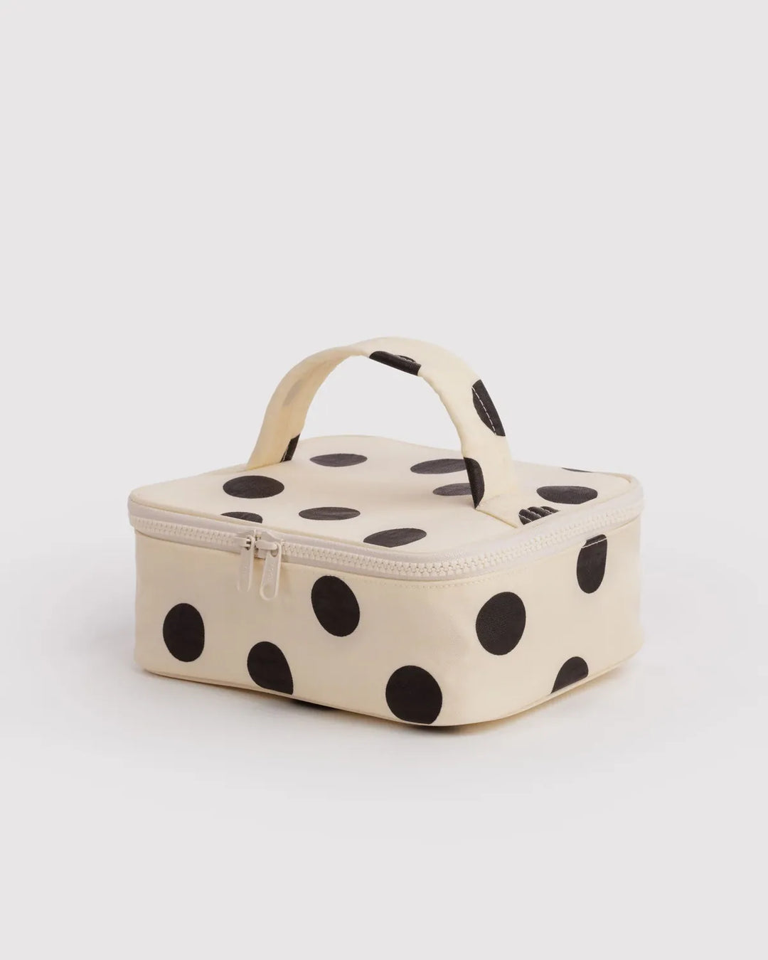 Baggu Fashion Small Cosmetic Case | Cream and Black Polka Dot