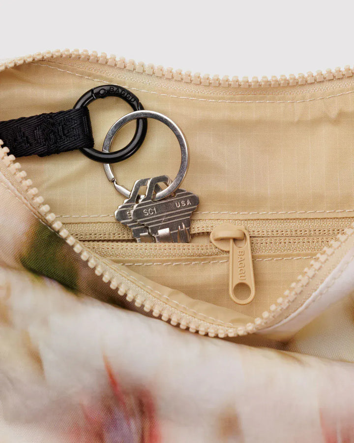 Baggu Fashion Small Nylon Crescent Bag | Abstract Floral