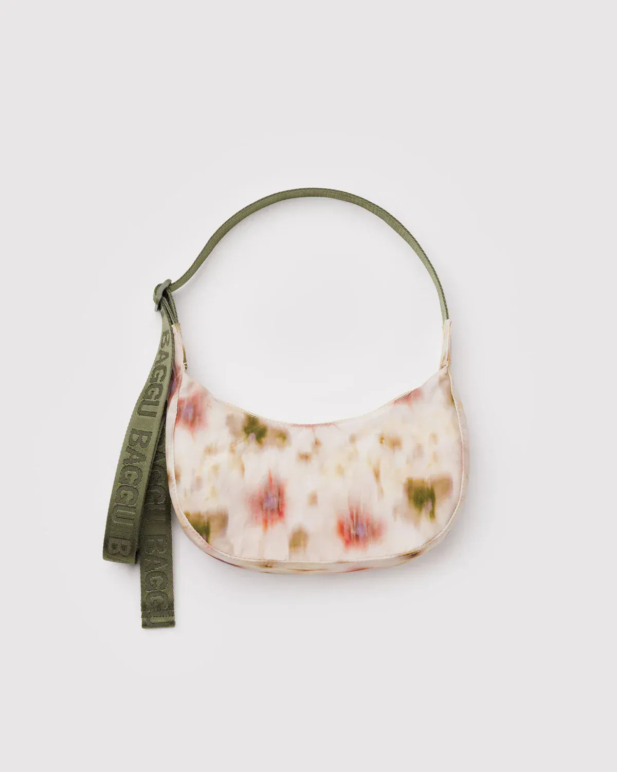 Baggu Fashion Small Nylon Crescent Bag | Abstract Floral