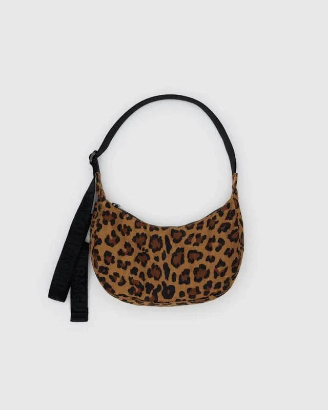 Baggu Fashion Small Nylon Crescent Bag | Leopard