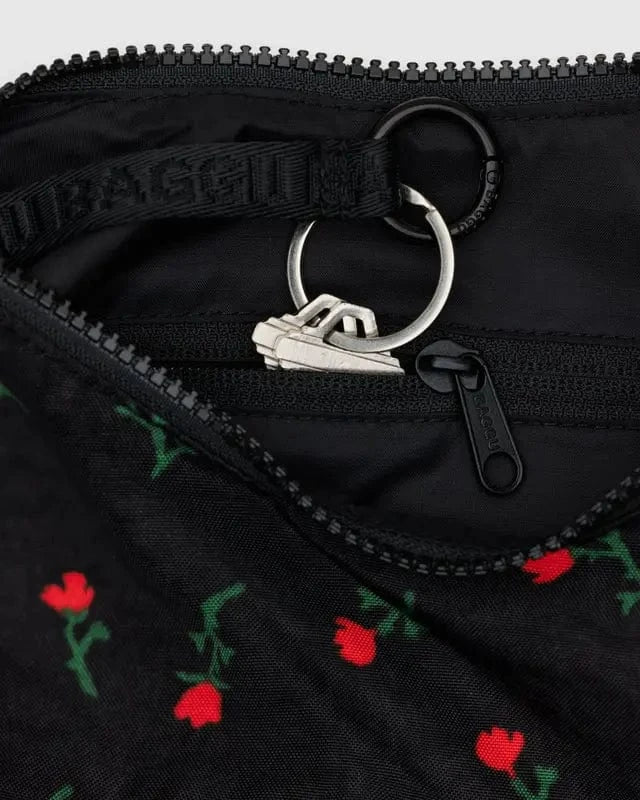 Baggu Fashion Small Nylon Crescent Bag | Painted Wildflower