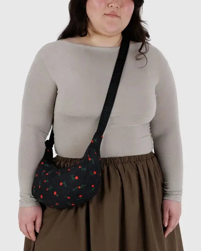 Baggu Fashion Small Nylon Crescent Bag | Painted Wildflower