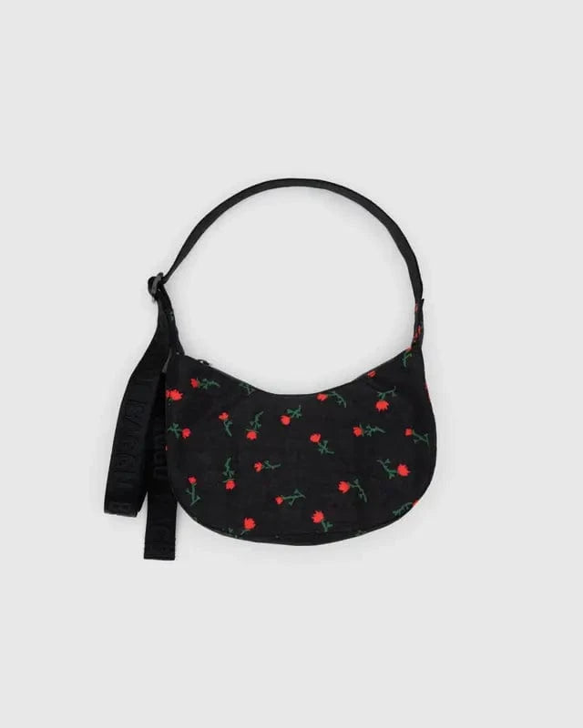 Baggu Fashion Small Nylon Crescent Bag | Painted Wildflower