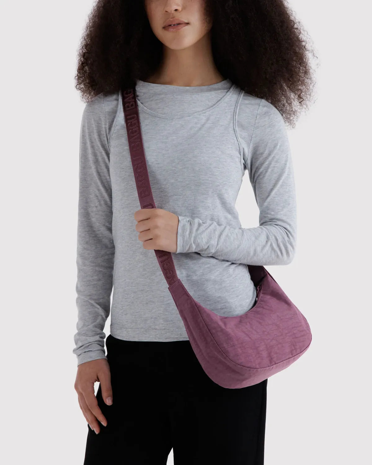 Baggu Fashion Small Nylon Crescent Bag | Wild Plum