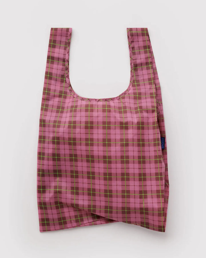 Baggu Fashion Standard Baggu | Azalea Pink Tartan
