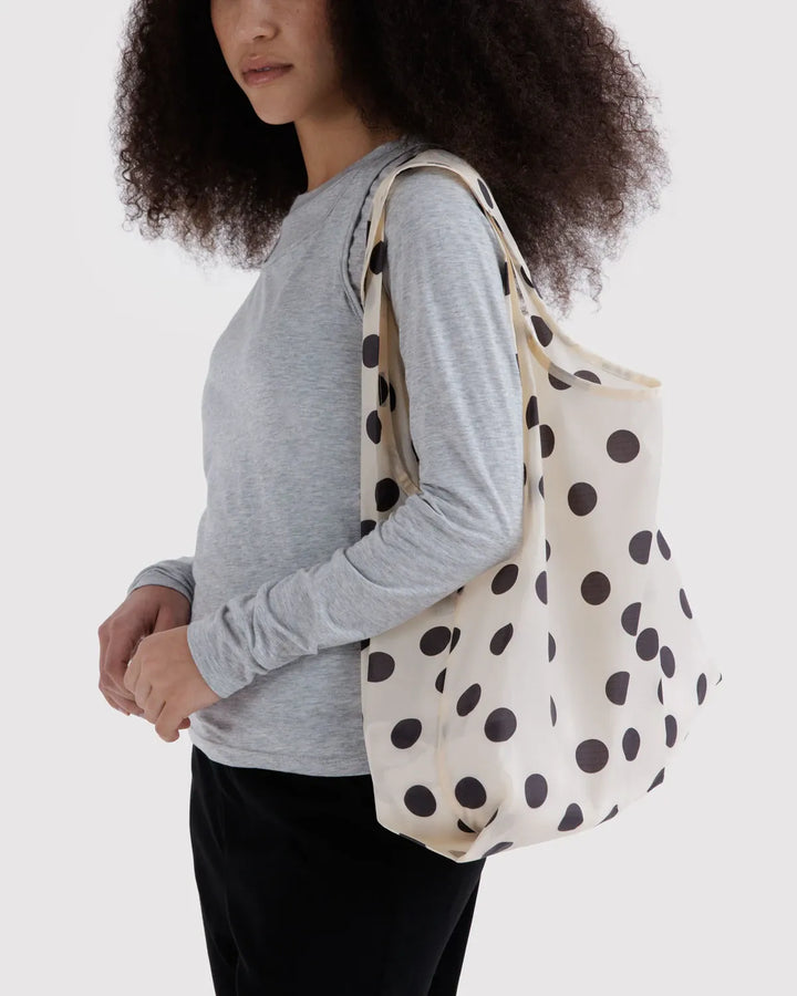 Baggu Fashion Standard Baggu | Cream and Black Polka Dot