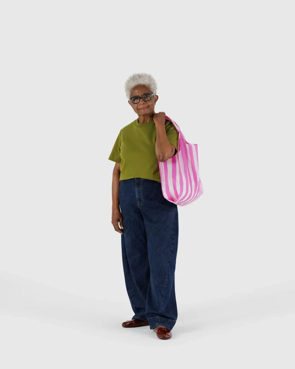 Baggu Fashion Standard Baggu | Pink Painted Stripe